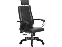Кресло МЕТТА B 2b 34P/K117 (Кожа MPES Черный) + основание PL (17831) (Metta Комплект 32 PL) МЕТТА-34 (Infinity Easy Clean)/подл.117/осн.001 (Черный)