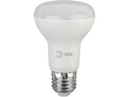 Лампочка светодиодная е27 8вт рефлектор холодный дневной свет ЭРА Led r63-8w-865-e27 r red line