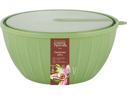 Салатник STONE с крышкой 2,8л фисташка Sugar&Spice SE1867 11 050