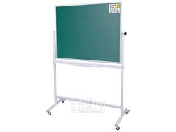 Доска для мела/магнитно-маркерная НА СТЕНДЕ 100х150см, 2-сторонняя, зеленая/белая STAFF 238006