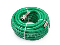 Шланг воздушный NBR 8x14мм, 10м с быстросъёмами (зелёный) AURORA 35453