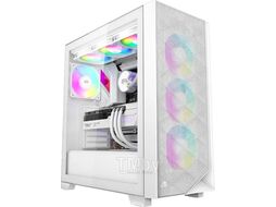Корпус PcCooler C3D510 WH ARGB белый без БП (C3D510-WHP3-GL)