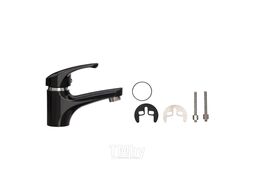 Смеситель ECO ABS, однорычажный для мойки, шпилька, латун.кран-букса, черный, B10-0336 Remocolor 67-6-002