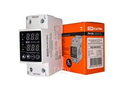 Реле напряжения 1ф РН VA-63А-220В (LED-VA-дисплей, с функцией ограничения тока) TDM SQ1504-0018
