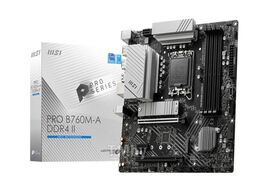 Материнская плата MSI PRO B760M-A DDR4 II, LGA1700, (2xHDMI, 2xDP), 4xDDR IV, mATX