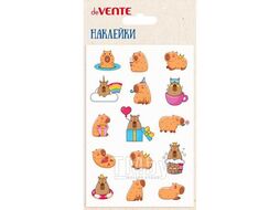 Наклейки 10*15 см "Капибара", puff, объемные, многоразовые deVente 8002453