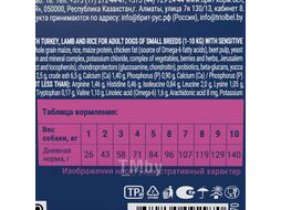 Сухой корм с инд, ягн и рисом для взр.соб.мел.п. Sensitive Adult Small, 1 кг Brit Premium 5092970