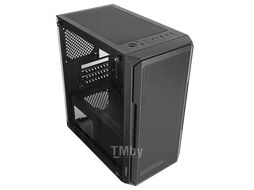 Корпус CL580 GINZZU mATX, 2*USB2 + 1*USB3, стекло, сетка, бп снизу, GPU до 305мм, кулер до 160мм, черный