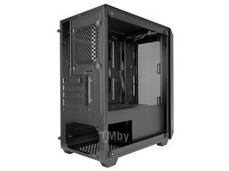 Корпус CL580 GINZZU mATX, 2*USB2 + 1*USB3, стекло, сетка, бп снизу, GPU до 305мм, кулер до 160мм, черный