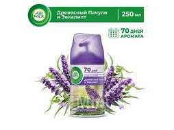 Сменный блок для освежителя воздуха Air Wick Pure 5 Эфирных Масел Древесный Пачули и Эвкалипт (250мл)