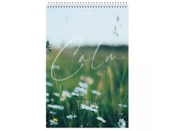 Блокнот А4 198*297 мм, 80 л., в клетку "Calm" спираль сверху, обл. картон, ассорти Brauberg 114357