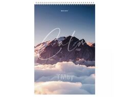Блокнот А4 198*297 мм, 80 л., в клетку "Calm" спираль сверху, обл. картон, ассорти Brauberg 114357