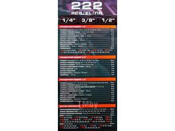Набор инструментов 222пр. 1/4", 3/8", 1/2" (6гр.,12гр.) RockFORCE RF-42222-5