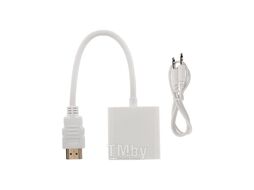 Переходник штекер HDMI - гнездо VGA, провод + шнур стерео 3,5 мм REXANT 17-6936