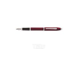 Ручка перьевая F "Century II Translucent Plum Lacquer" метал., подарочн. упак., бордовый/серебристый Cross AT0086-114FS
