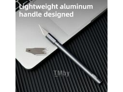Нож-скальпель макетный Deli YS EDL359201A 146x9 мм, лезвия 10 шт. в комплекте