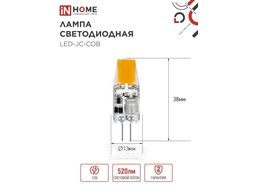 Лампа светодиодная LED-JC-COB 5Вт 12В G4 4000К 520Лм INhome 4690612060262