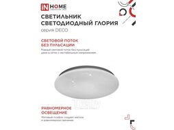 Светильник светодиодный серии DECO ГЛОРИЯ 120Вт 230В 6500К 12600Лм 483х67мм INhome 4690612062235
