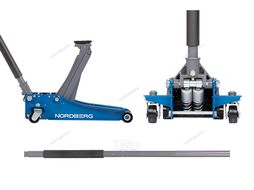 Домкрат подкатной NORDBERG малый для автолюбителя 2,5т. N32025E
