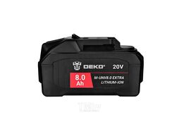 Аккумулятор M-UNV8.0 EXTRA, Li-ion, 20В, 8.0А*ч, с повышенной токоотдачей Deko 081-1101