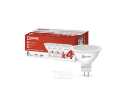 Лампа светодиодная LED-JCDR-VC 4PACK 8Вт 230В GU5.3 4000К 720Лм (4шт./упак) INhome 4690612047928