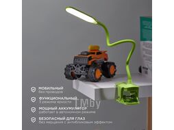 Светильник настольный Click 4Вт, LED, 4000К, диммируемый 3 ступени, заряжаемый, на прищепке, зеленый REXANT 609-036