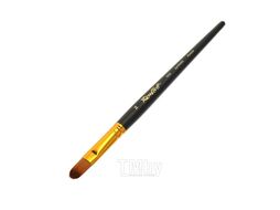 Кисть имитация колонка, овальная, на короткой ручке №14 Roubloff ЖS3-14,05Ж/1S35-14