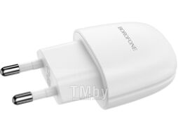 Сетевое зарядное устройство BA49A, 1хUSB-A, 2.1А + кабель (AM-8pin (Lightning), 1 м, белый Borofone 6931474728432