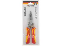 Плоскогубцы многофункциональные диэлектрические с тестером PRO 210мм Kranz KR-12-4656-3