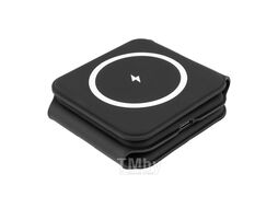 Беспроводное зарядное устройство с MagSafe 3в1, Qi, 15Вт, черный REXANT 18-7088