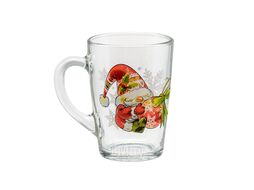 Кружка стеклянная "капучино. новый год" 300 мл/11 см ОСЗ 07с1334-40 ДЗ НГ 2026