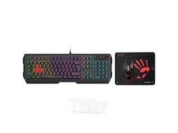 Клавиатура + мышь A4Tech Bloody B1700 (B140N +ES7 + BP-50M) Black
