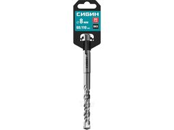 Бур SDS-plus 8 х 110 мм Сибин 29312-110-08