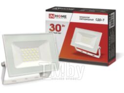 Прожектор светодиодный СДО-7 30Вт 230В 6500К IP65 белый INhome 4690612034690