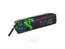 Пенал мягкий прямоугольный 210х40х40 "Label Future", иск. кожа на молнии deVente 7020569