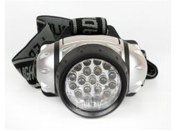 Фонарь налобн, металлик, 19LED, 4 реж, 3XR03, пласт, коробка LED 5353 Ultraflash 10262