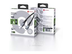 Кабель ATOMIC URBAN USB-A - USB-C 3A, 1.2 м, черно-серый 30.394