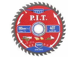 Диск пильный по дереву ADVANCE 190x30x1,4 мм, 40T Carbide, зуб ATB 15 PIT ACTW14-190T40