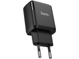 Сетевое зарядное устройство N7, 2хUSB-А, 2.1А + кабель (AM-8pin (Lightning), 1 м, черный Hoco 23753-N7iBK