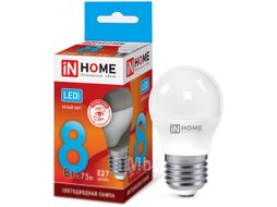 Лампа светодиодная LED-ШАР-VC 8Вт 230В Е27 4000К 760Лм INhome 4690612020570