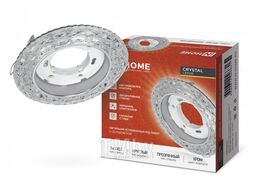 Светильник встраиваемый GX53R-crystal БАБОЧКИ-R15L с подсветкой 4К под GX53 Прозрачный/Хром INhome 4690612046631