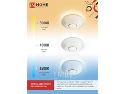 Светильник светодиодный COMFORT CRYSTAL 125Вт 230В 3000-6500K 10000Лм 500x115мм с пультом ДУ INhome 4690612059471