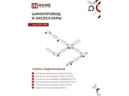 Светильник трековый под лампу TR-GU10-TL 8SW GU10 230В квадрат белый серии TOP-LINE INhome 4690612043067