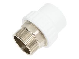 Муфта переходная с наружной резьбой 40 x 1 1/2" под ключ БЕЛАЯ Valfex 10135240