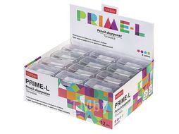 Точилка пластиковая на два отверстия "PRIME-L" с контейнером Hatber BS_078199