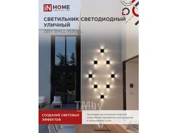 Светильник уличный светодиодный ДБУ BALL-15B 15Вт 3000К IP54 черный INhome 4690612051918