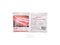 Лента светодиодная 24В, COB 8Вт/м, 320 LED/м, красный, 8мм, 5м, IP20 REXANT 147-114