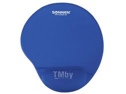 Коврик для мыши 250*220*20 мм "Sonnen" полиуретан, лайкра, с подушкой под запястье, синий Sonnen 513300