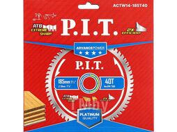 Диск пильный по дереву ADVANCE 185x30x1,4 мм, 40T Carbide, зуб ATB 15 PIT ACTW14-185T40