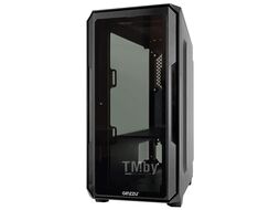 Корпус CL590 GINZZU mATX, 2*USB2 + 1*USB3, стекло, бп снизу, GPU до 305мм, кулер до 160мм, черный
